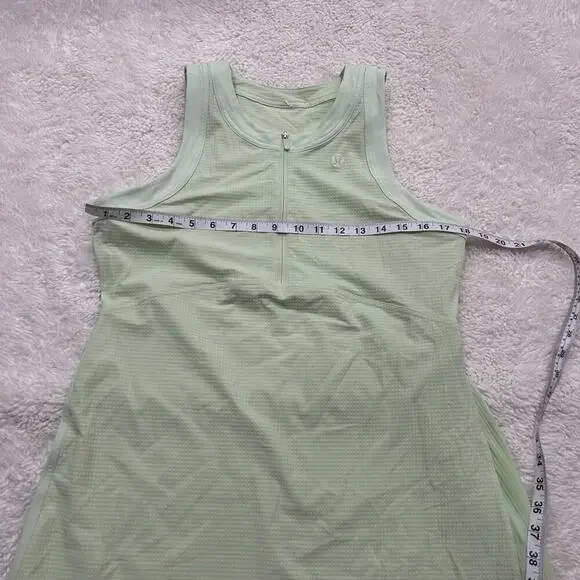 Lululemon Womens Tiered Pleats Tennis Dress Kohlrabi Green Sz 8 Preppy Clean - Picture 4 of 6